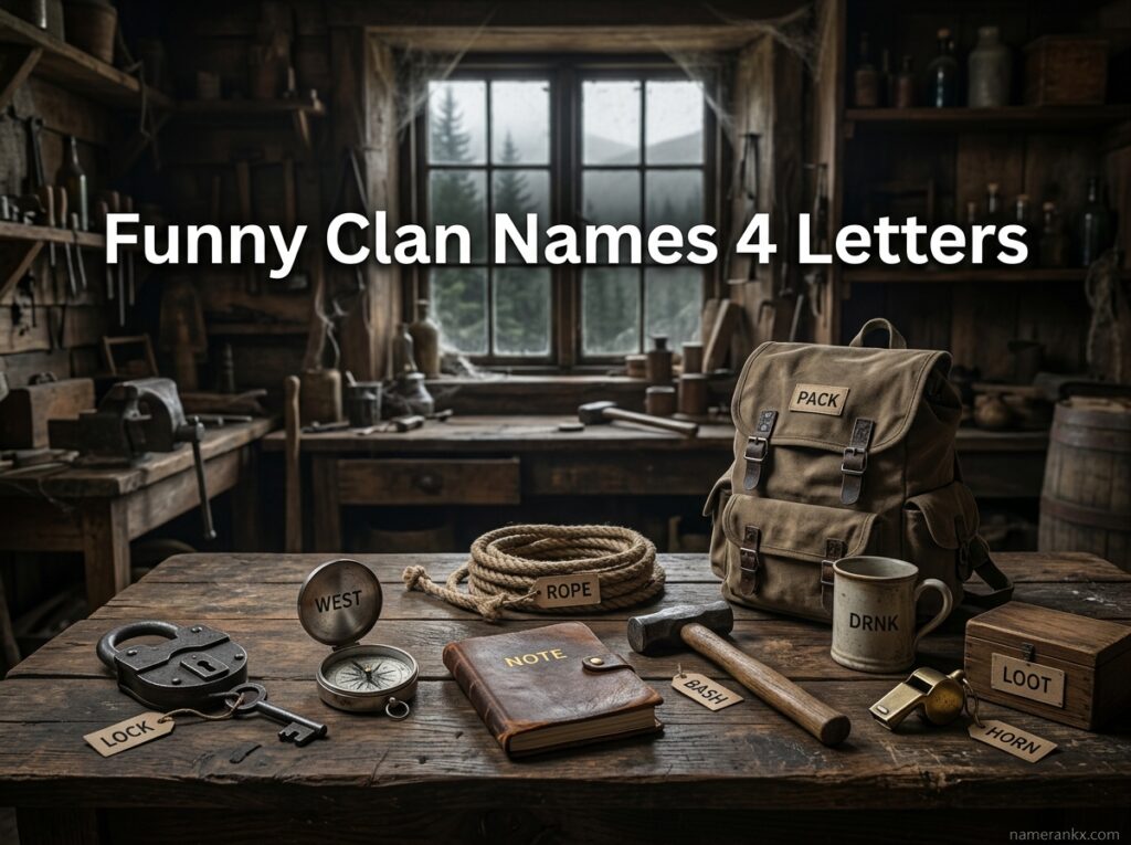 Funny Clan Names 4 Letters