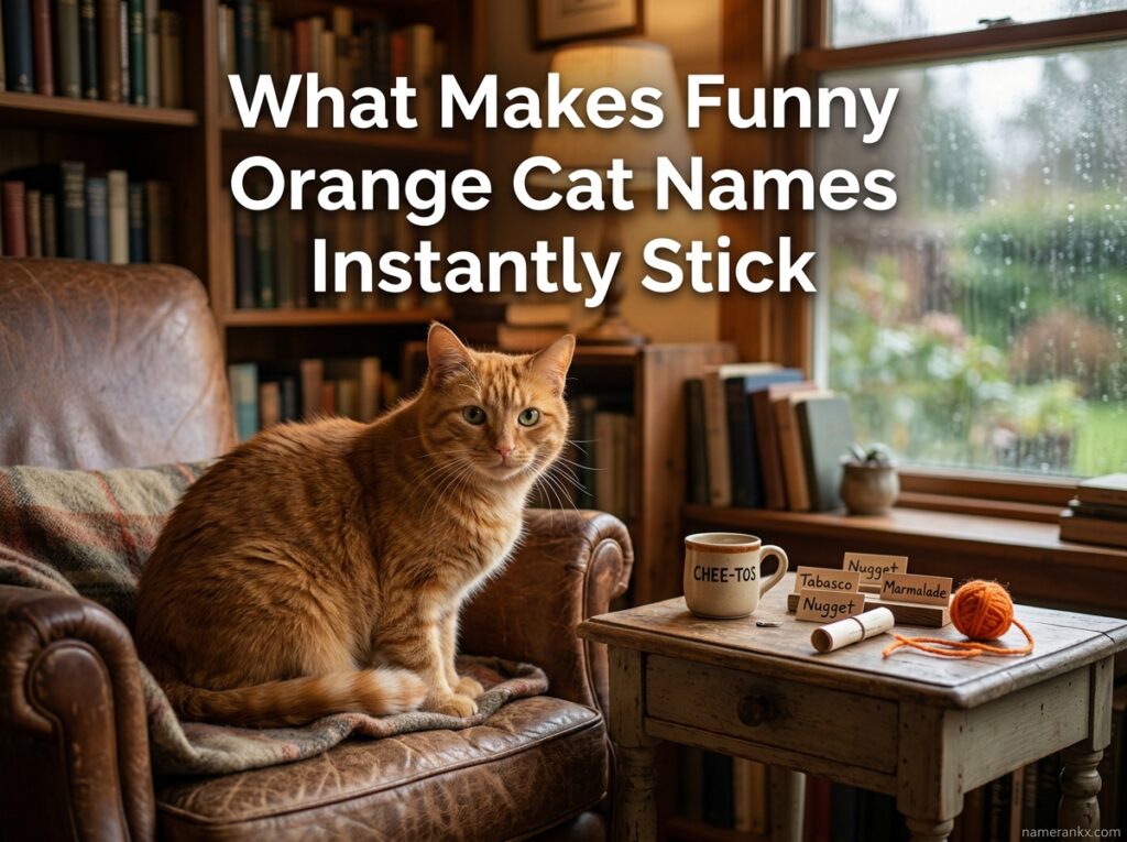 What Makes Funny Orange Cat Names Instantly Stick