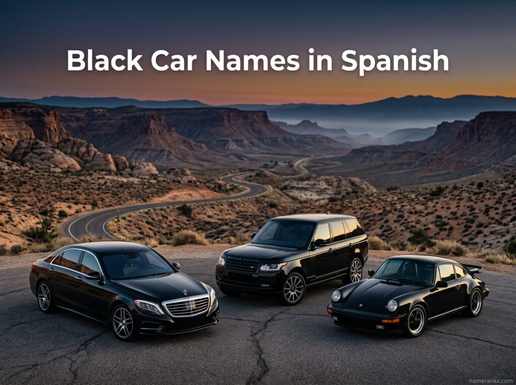 Black Car Names in Spanish