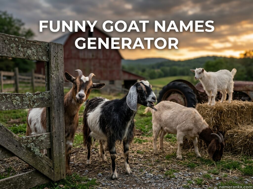 Funny Goat Names Generator