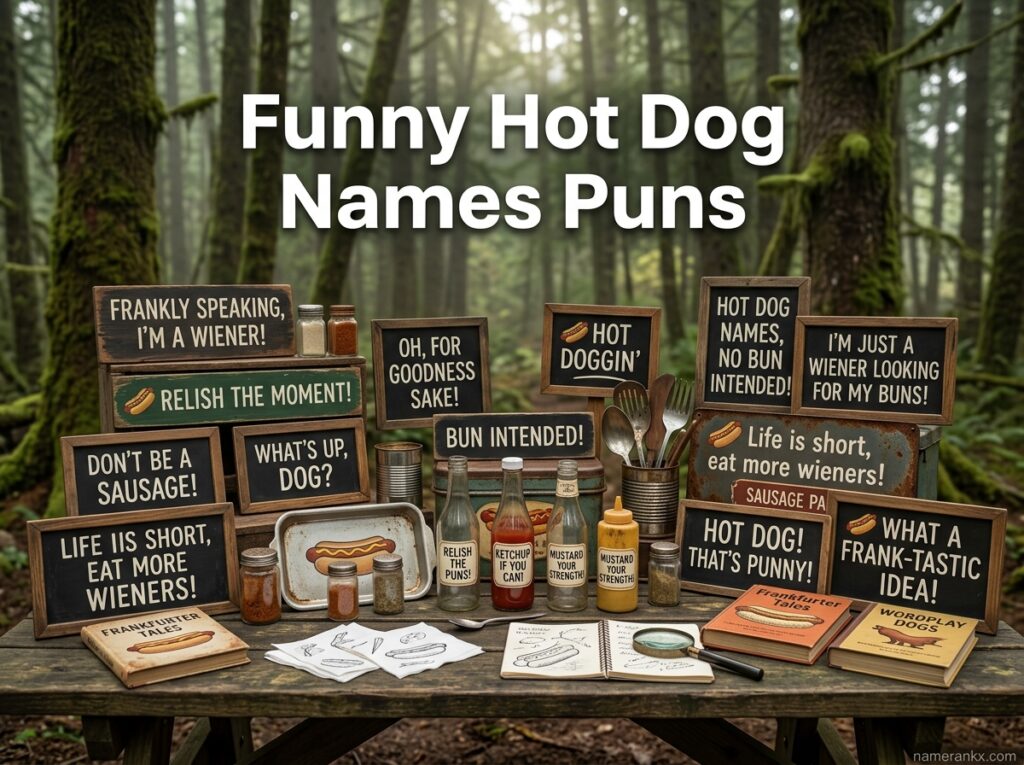 Funny Hot Dog Names Puns