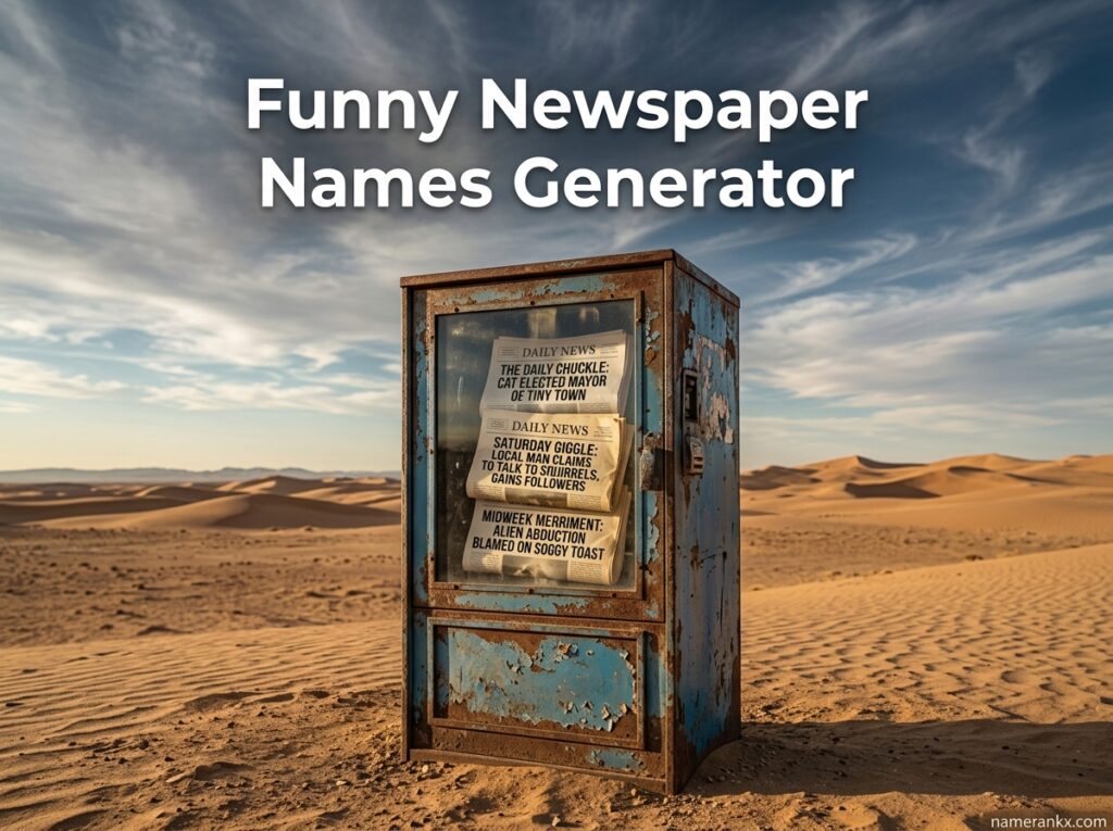 Funny Newspaper Names Generator