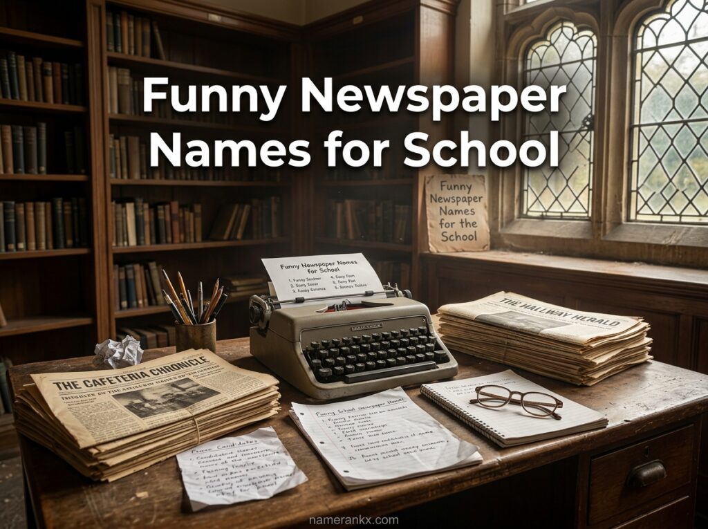Funny Newspaper Names for School