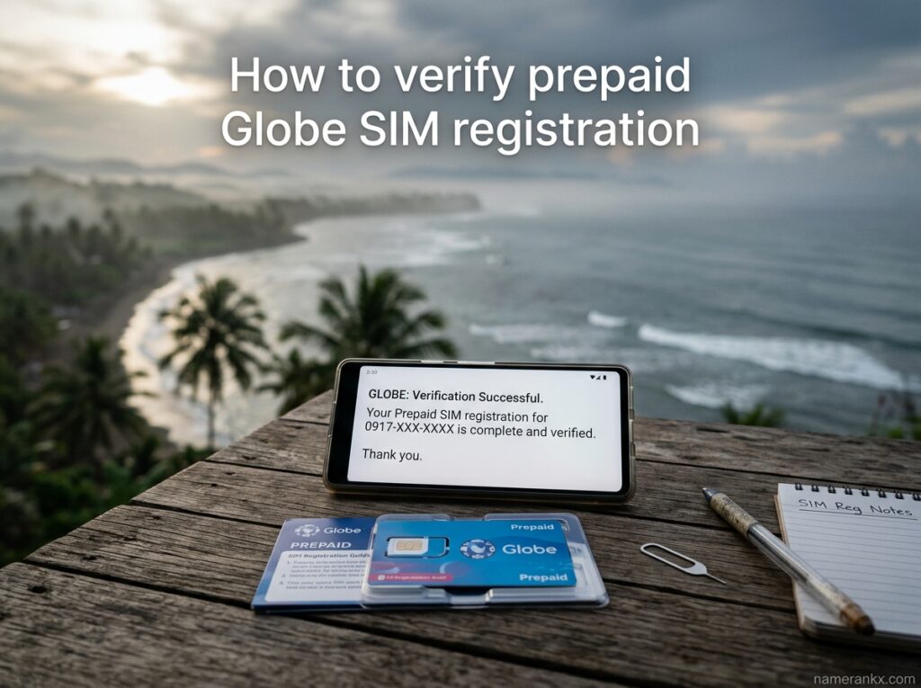 How to verify prepaid Globe SIM registration