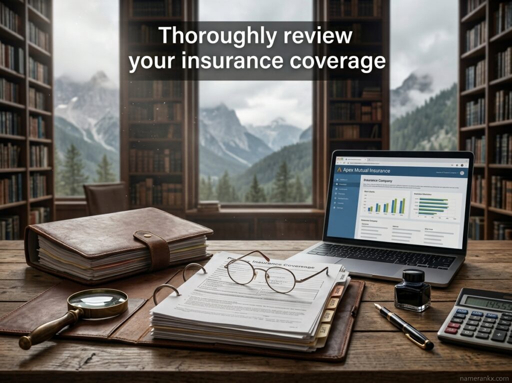 Thoroughly review your insurance coverage
